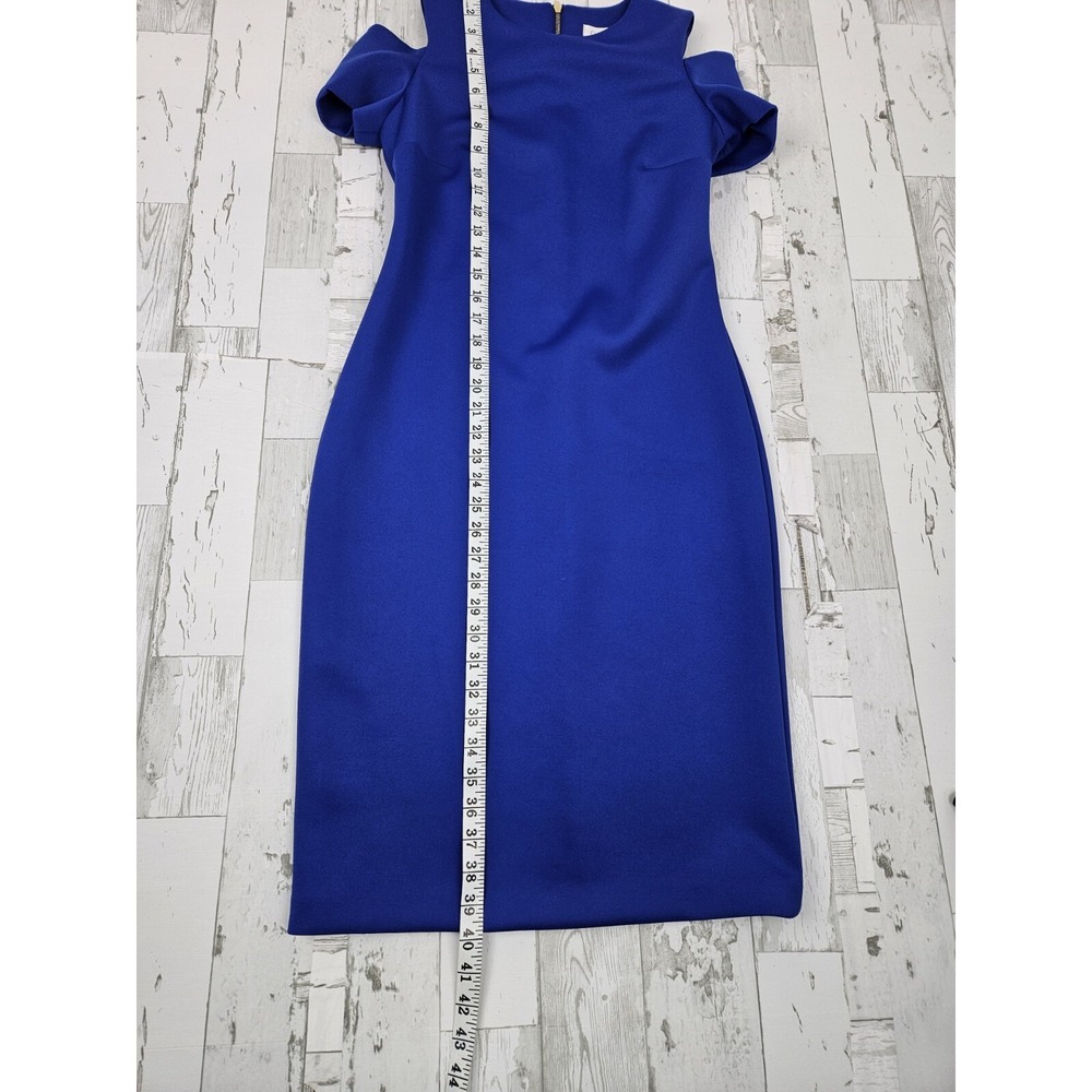 Calvin Klein Women Dress 4 Cold Shoulder Sheath - Picture 8 of 11
